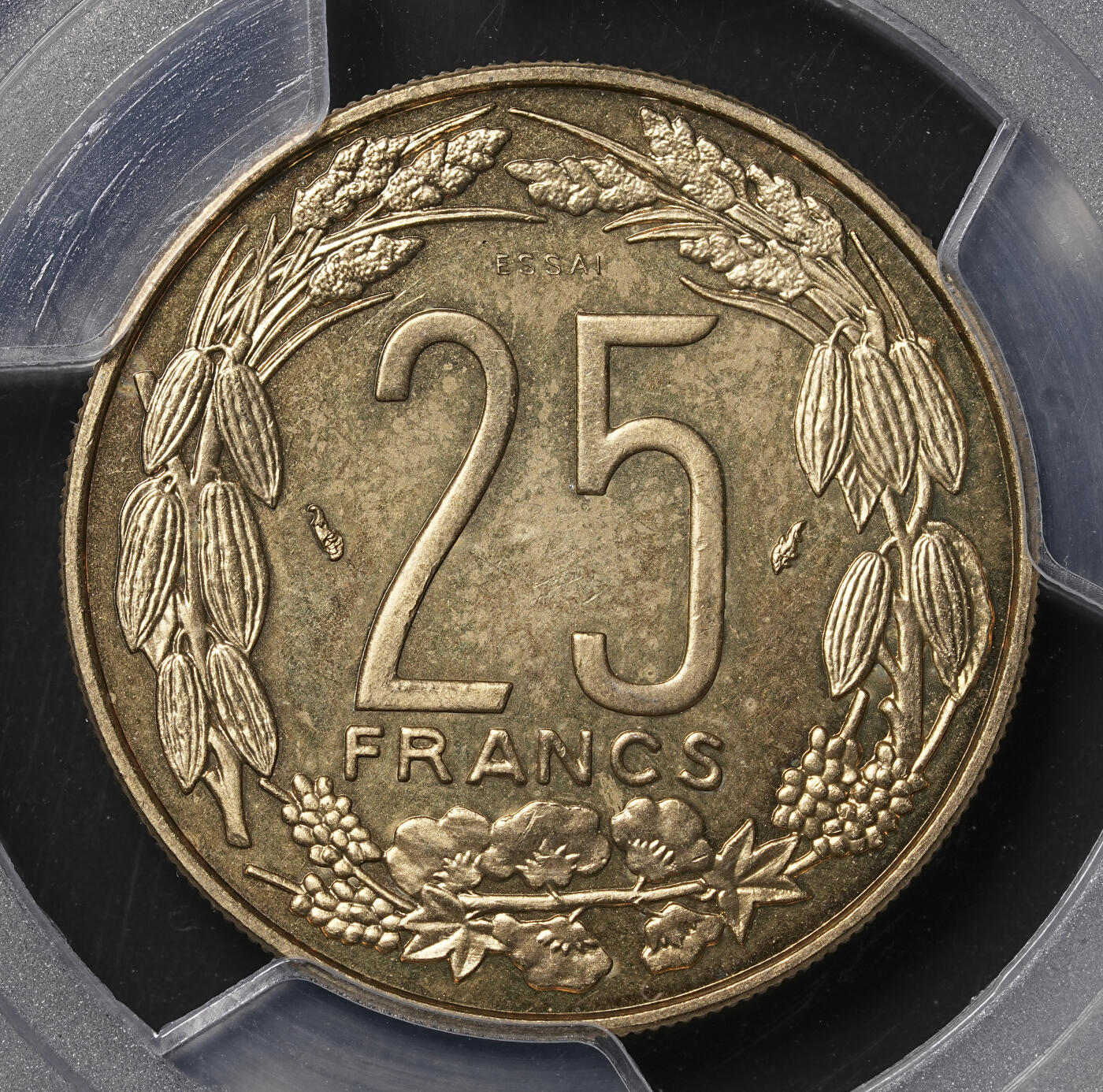 修遠堂世界钱币第四十六期 全场包邮 PCGS SP64 1975年赤道非洲25法郎样币 ESSAI