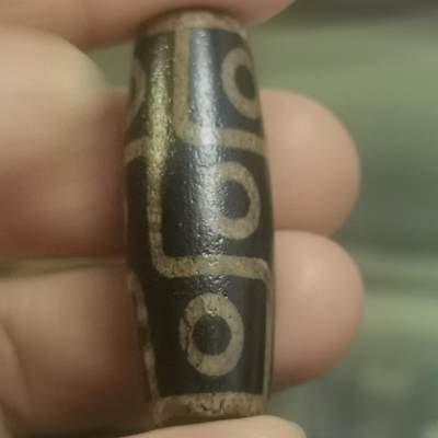 颜紫熹品牌回流天珠专场第1期 - 藏区回流牙黄黑金天珠3