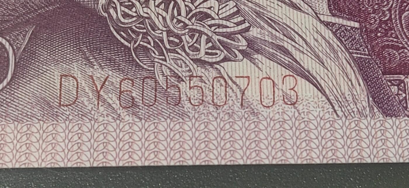 各种纸币拍场！ 🔥🔥重影🔥🔥钱坤评级 —8005—漫天飞雪、套印移位（背）、漏印、重影、裁切移位！DY60550703，重影币是瑕疵币中的天花板级别。走过路过不要错过