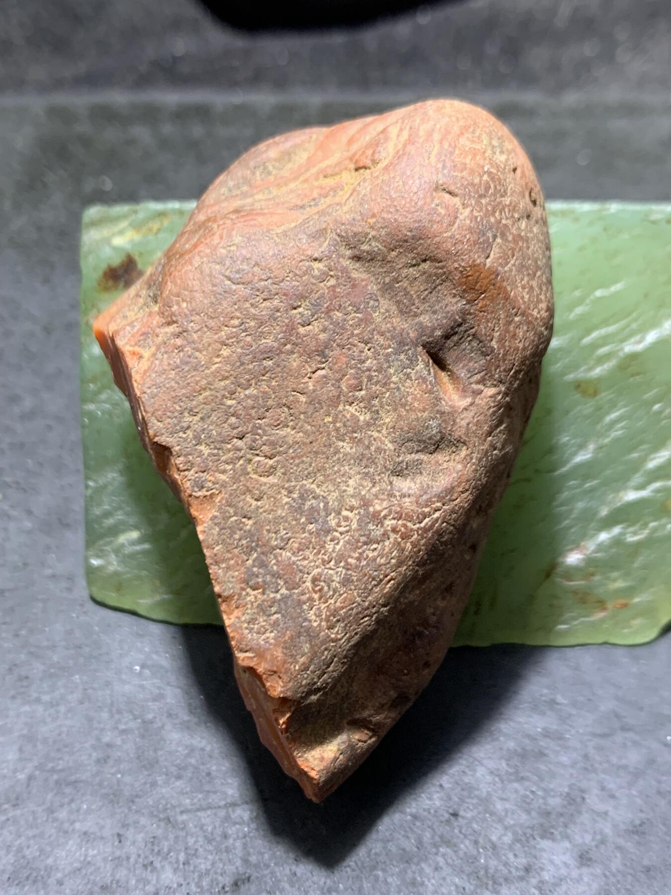 精美原皮冻料千层纹开窗料南红玛瑙原石一颗