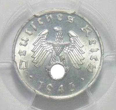 PCGS MS64 德国第三帝国1943年F版1芬尼 难得开卷原光 - PCGS MS64 德国第三帝国1943年F版1芬尼 难得开卷原光