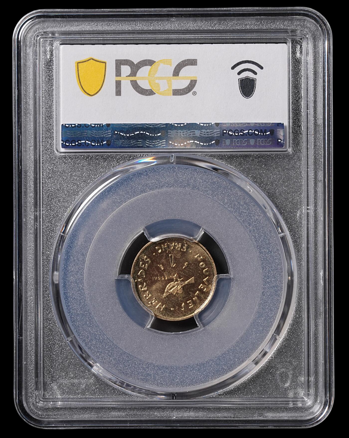 修遠堂世界钱币第四十六期 全场包邮 PCGS SP64 1970年新赫布里底群岛1法郎样币 ESSAI