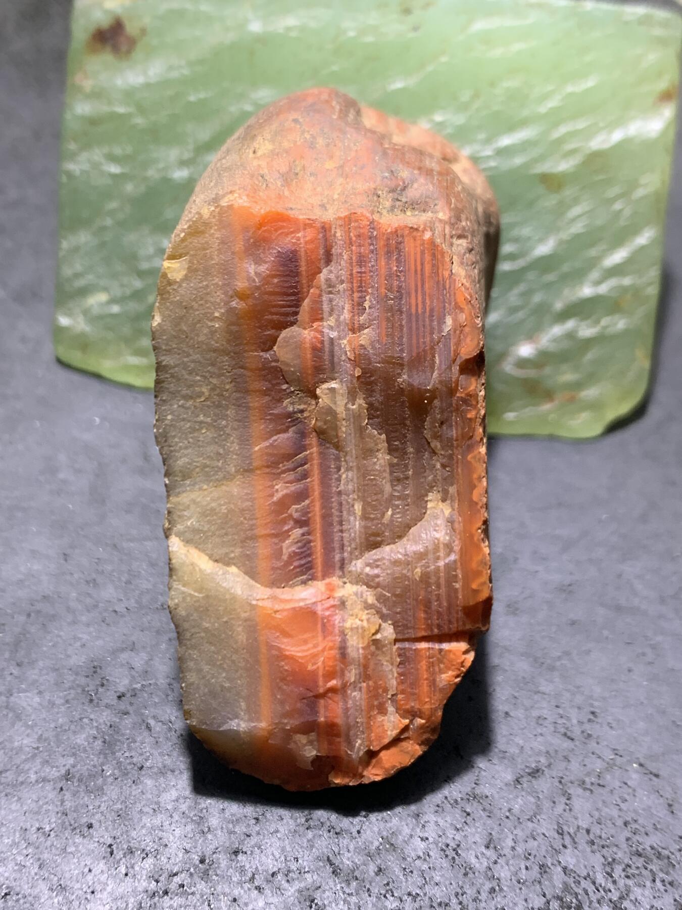 精美原皮冻料千层纹开窗料南红玛瑙原石一颗