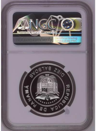 S&S Numismatic世界钱币-拍卖 第126期  巴拿马2017年 巴拿马红十字会一百周年 10巴波亚精制纪念银币 NGC PF70UC 冠军分