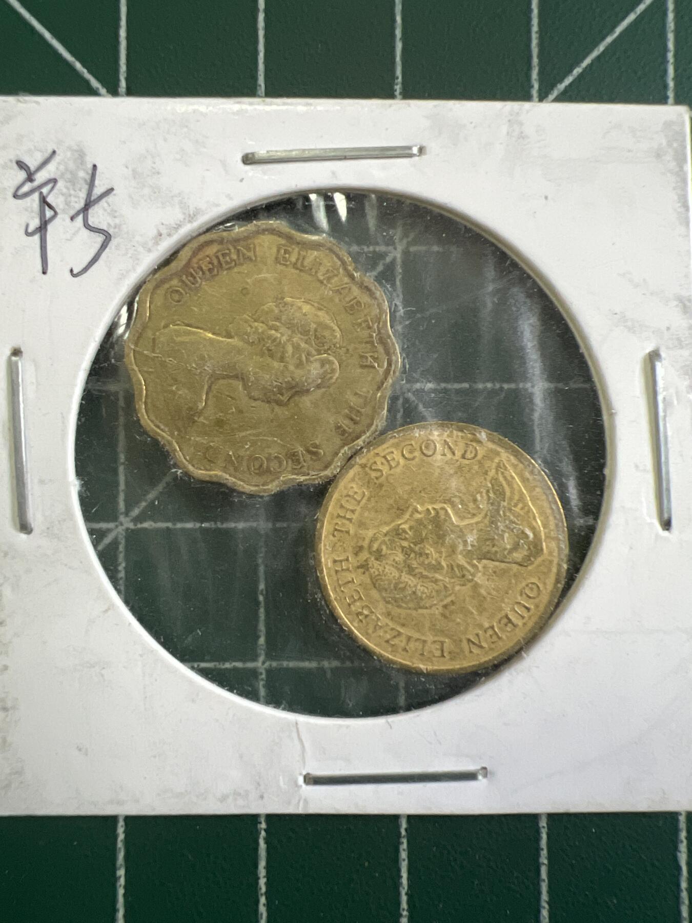 第748期  硬币专场 （无押金，捡漏，全场50包邮，偏远地区除外，接收代拍业务，本店十天发一次货） 香港硬币  2枚