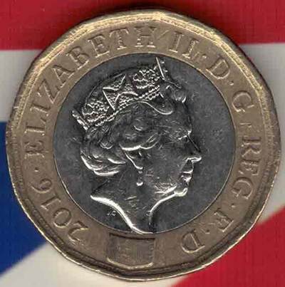 英国2016年1镑 纪念币 双金属 实物如图 - 英国2016年1镑 纪念币 双金属 实物如图