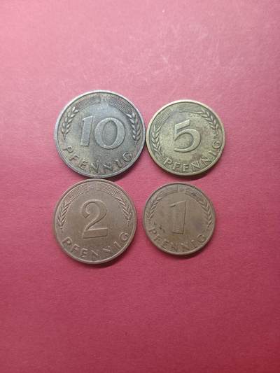 外国硬币套币散币 德国硬币一套四枚