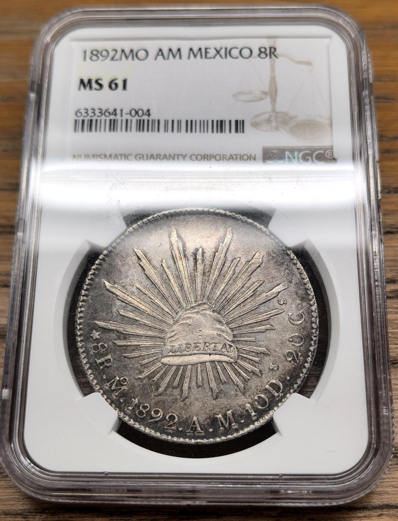 凡希社世界钱币微拍第二百八十八期迷你精品拍 1892MO墨西哥花边鹰洋NGC-MS61