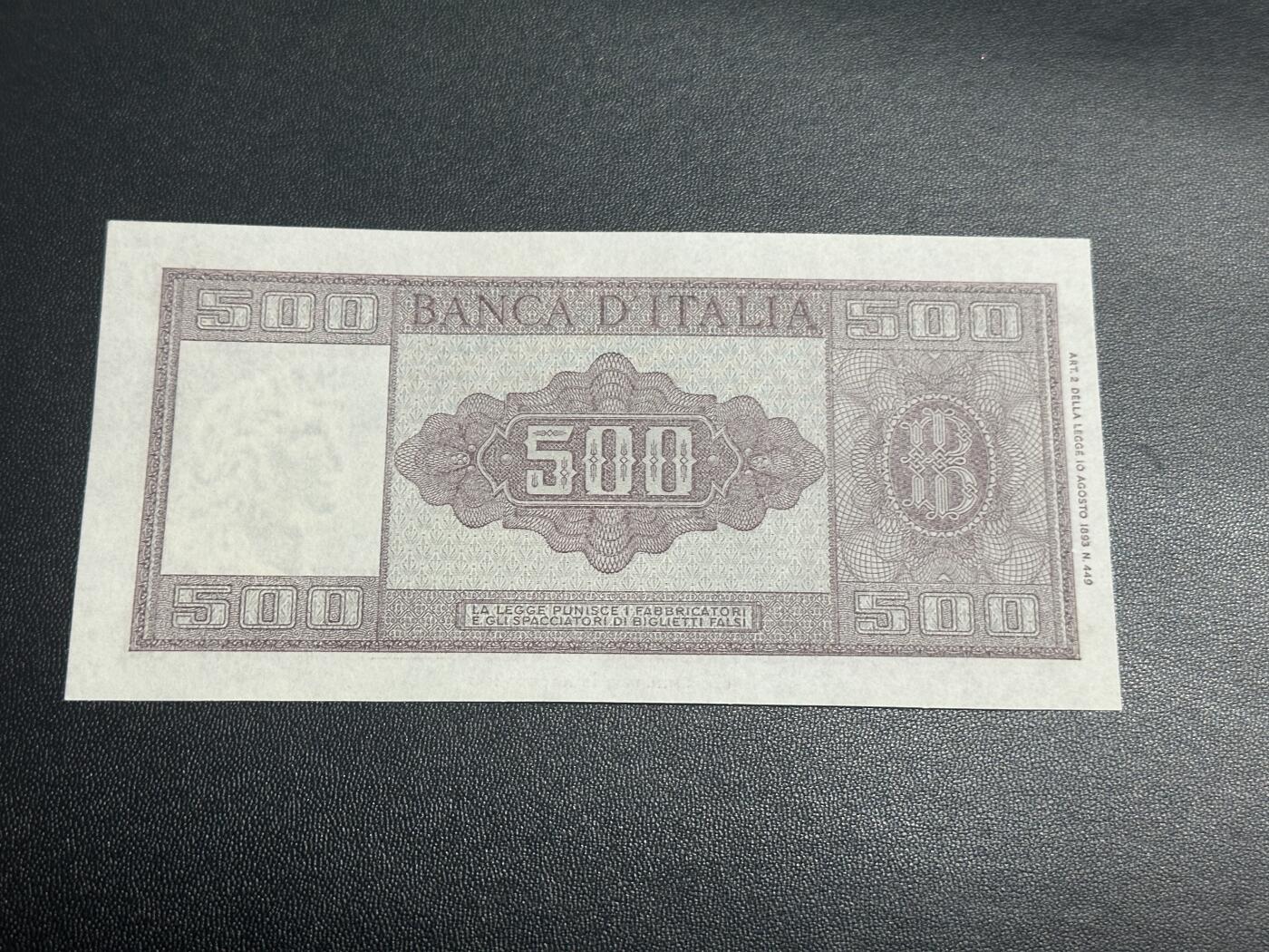 《外钞收藏家》第四百三十四期 1947年意大利500里拉 UNC- 少量潮
