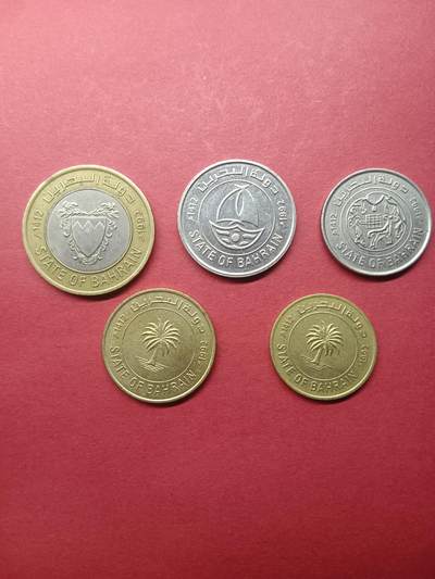 外国硬币套币散币 巴林硬币一套五枚