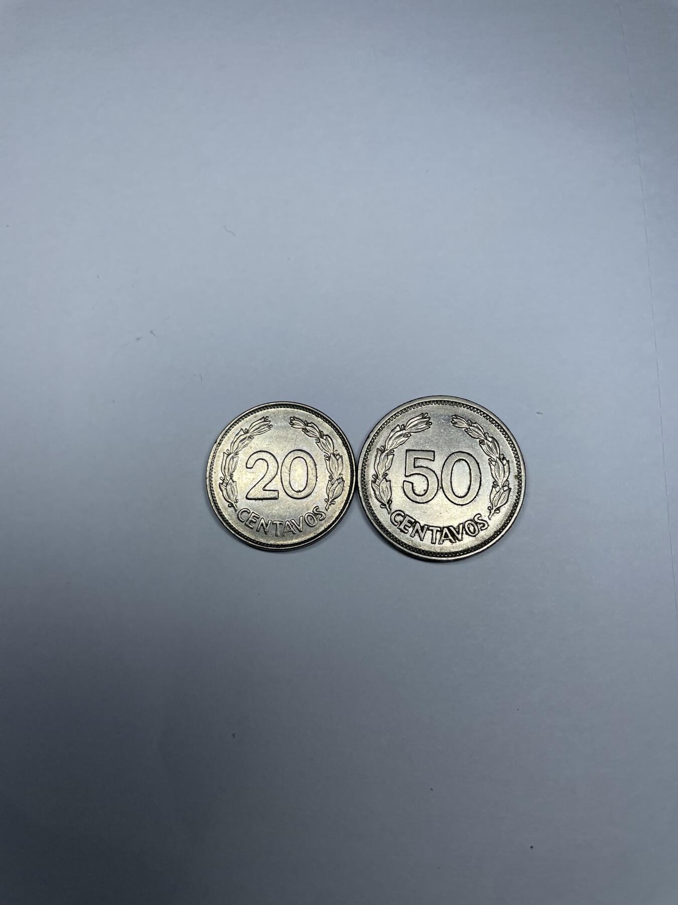 每日一拍，2024年集古藏今外币拍卖第十七期-第6场—（总第166拍），可以寄存60天，满160元包邮。 厄瓜多尔2枚