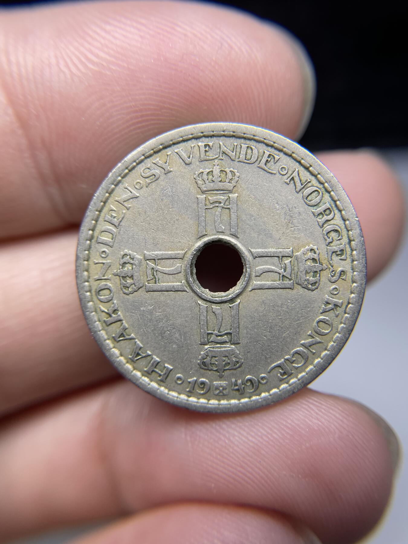 每日一拍，2024年集古藏今外币拍卖第十七期-第6场—（总第166拍），可以寄存60天，满160元包邮。 1949年挪威1克朗