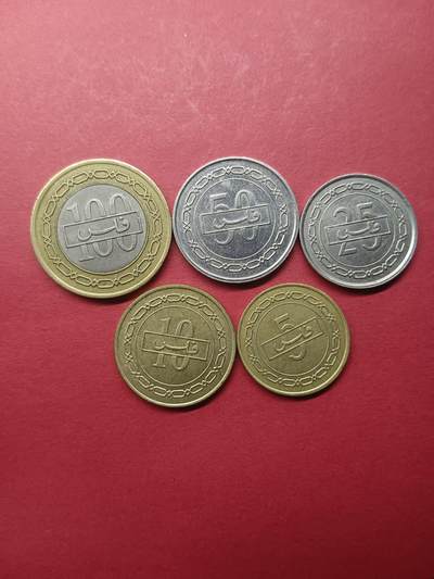 外国硬币套币散币 巴林硬币一套五枚
