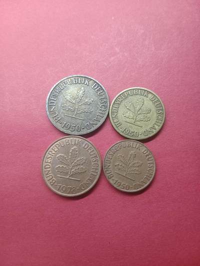 外国硬币套币散币 德国硬币一套四枚