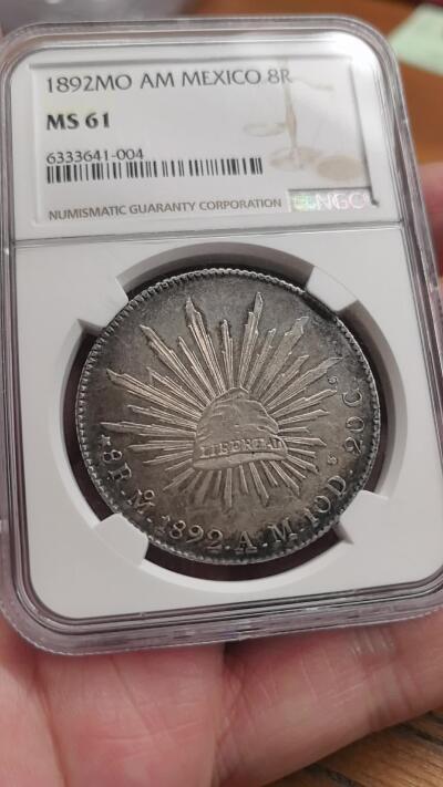 凡希社世界钱币微拍第二百八十八期迷你精品拍 1892MO墨西哥花边鹰洋NGC-MS61