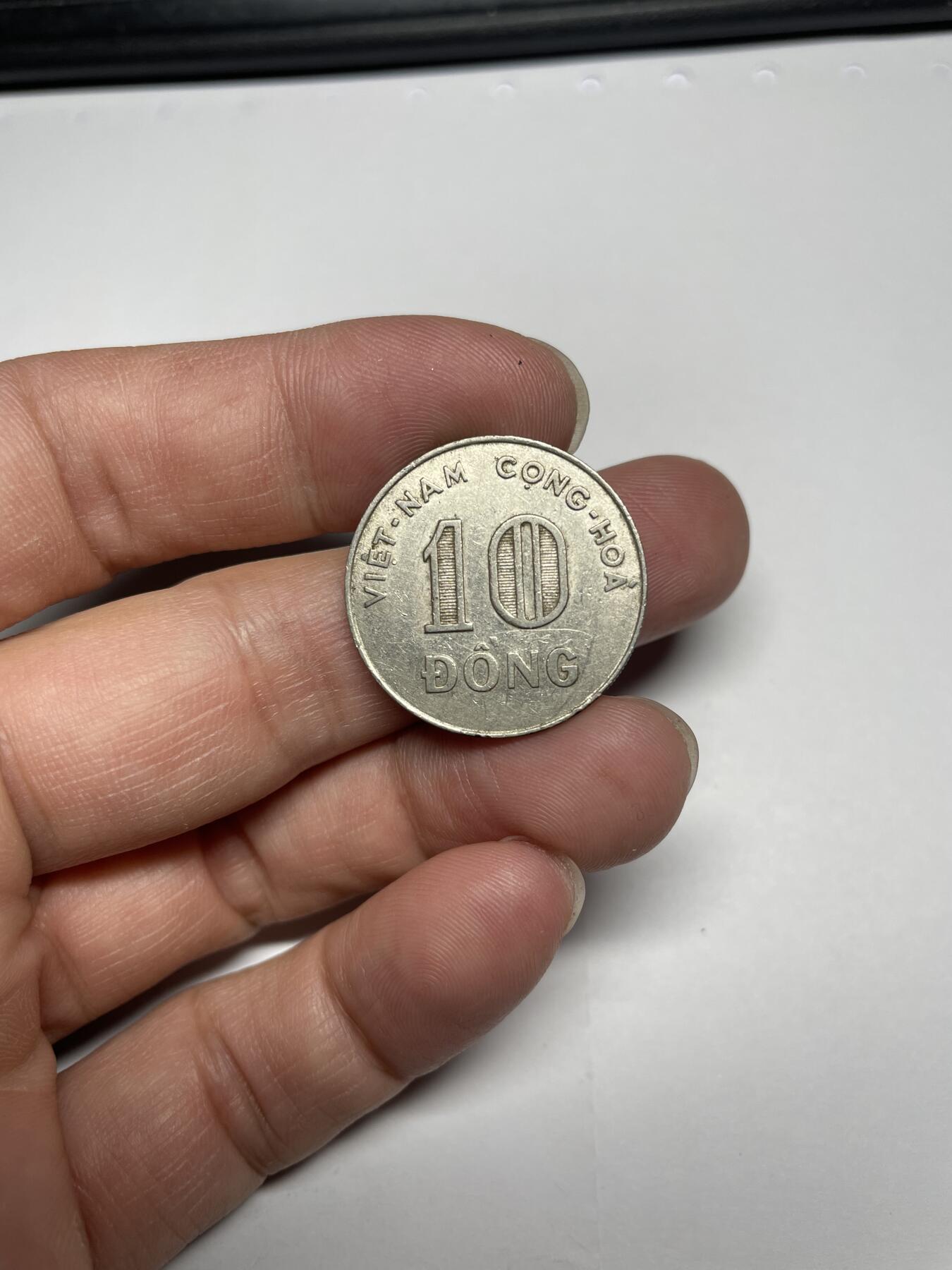 每日一拍，2024年集古藏今外币拍卖第十七期-第7场—（总第167拍），可以寄存60天，满160元包邮。 1968年南越南10盾