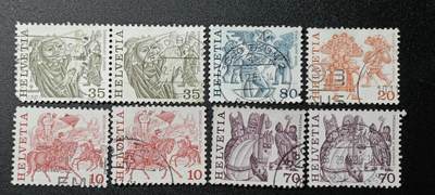 ↓君缘收藏269期☞钱币邮品↓无佣金、可寄存、满10元包邮  - 瑞士邮票，1977年 民俗节日庆祝活动 雕刻版邮票一组