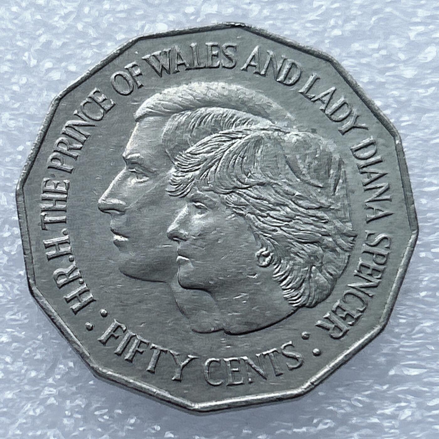 海外回流1元起拍小铺 各国钱币散币场 第18期 澳大利亚1981年50分 查尔斯戴安娜婚礼