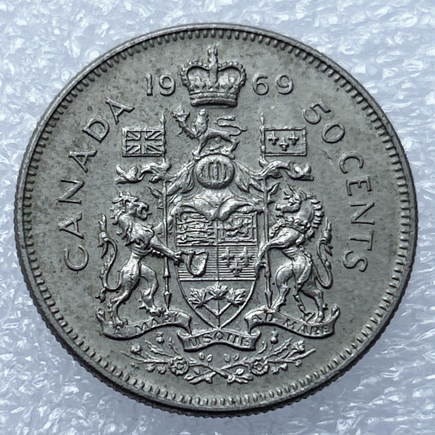 海外回流1元起拍小铺 各国钱币散币场 第18期 加拿大1969年50分