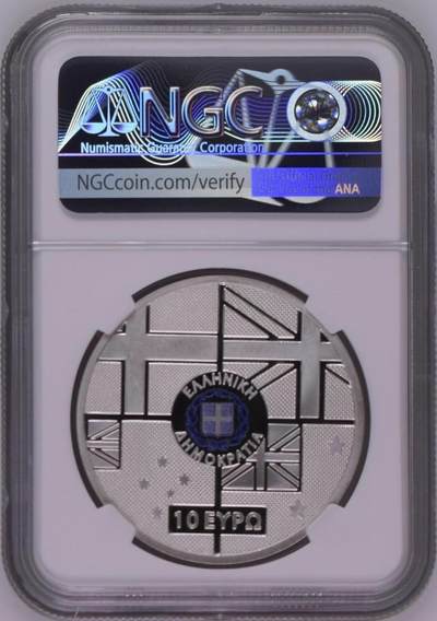 S&S Numismatic世界钱币-拍卖 第126期  希腊2021年 克里特岛之战80周年 10欧元精制纪念银币 31.1克925银 NGC PF70UC首期蓝标，冠军分