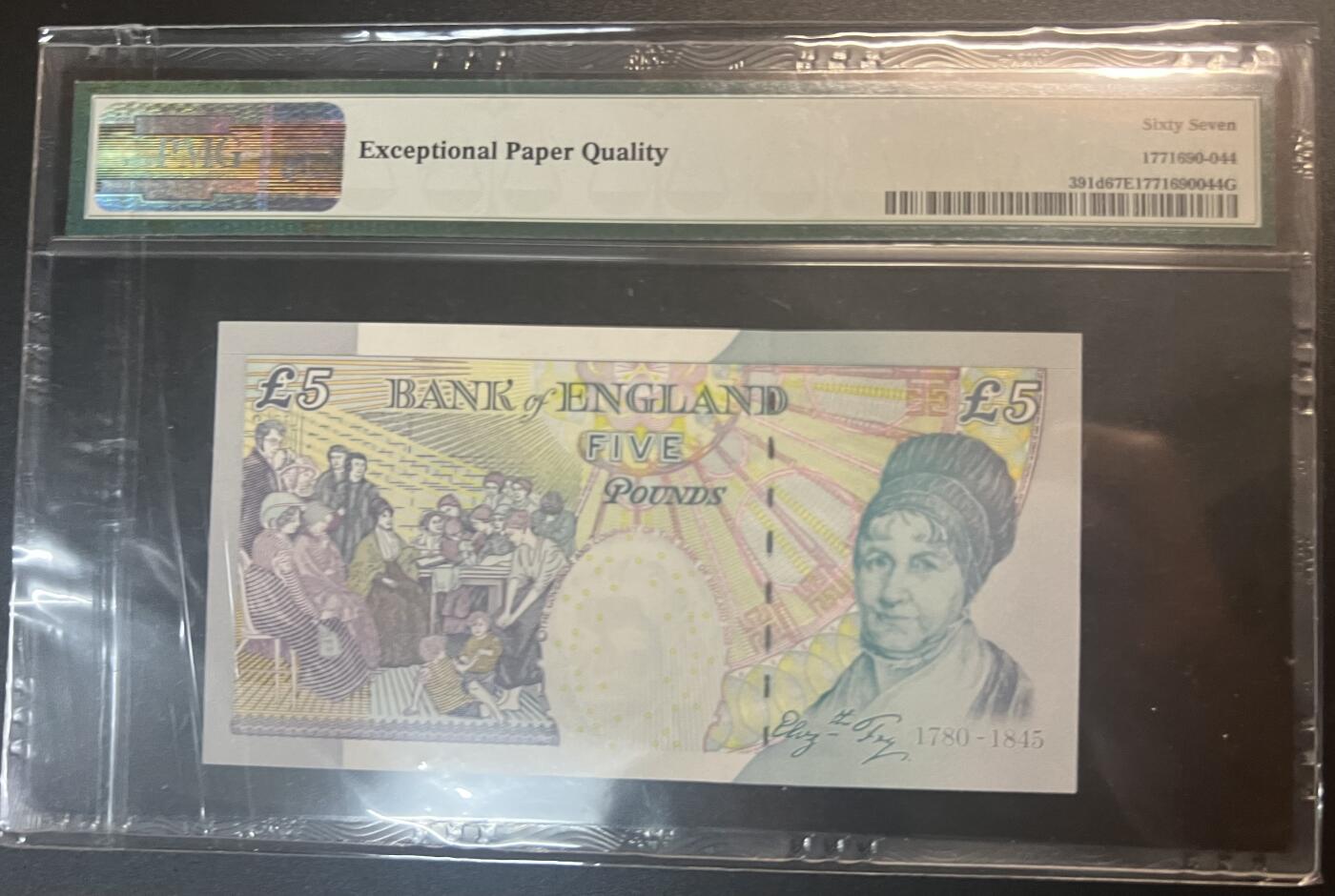 珑诚汇·乐淘淘 世界纸币拍卖 第32期 低佣场 『MD22 871125』英国2012年纸币 5镑 PMG67EPQ