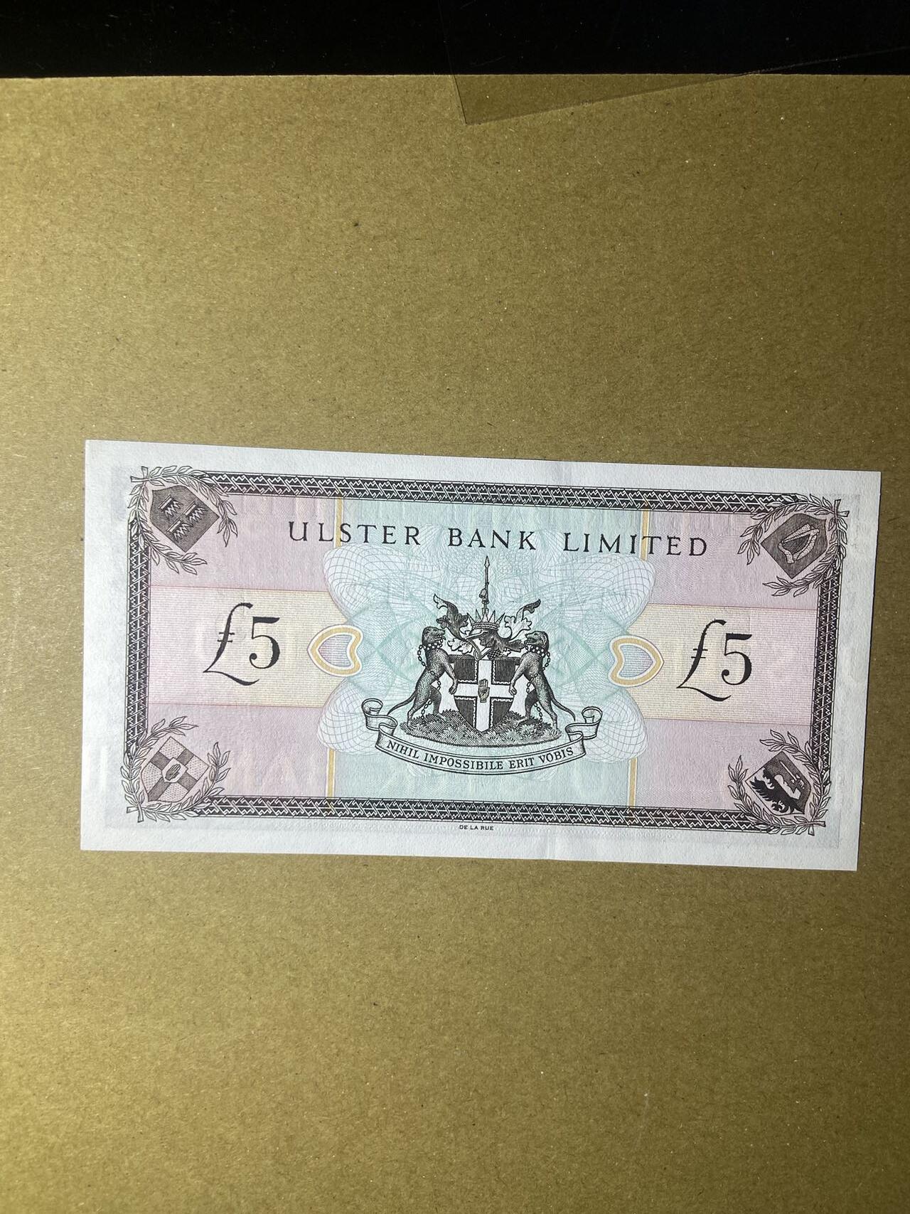 【炜奕收藏】，第十八期 北爱尔兰阿尔斯特银行5磅，UNC品相