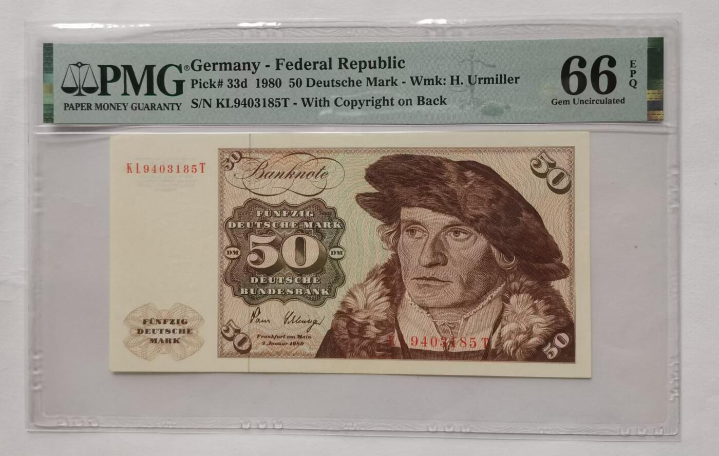德国1980年50马克纸币全新品OMG66EPQ