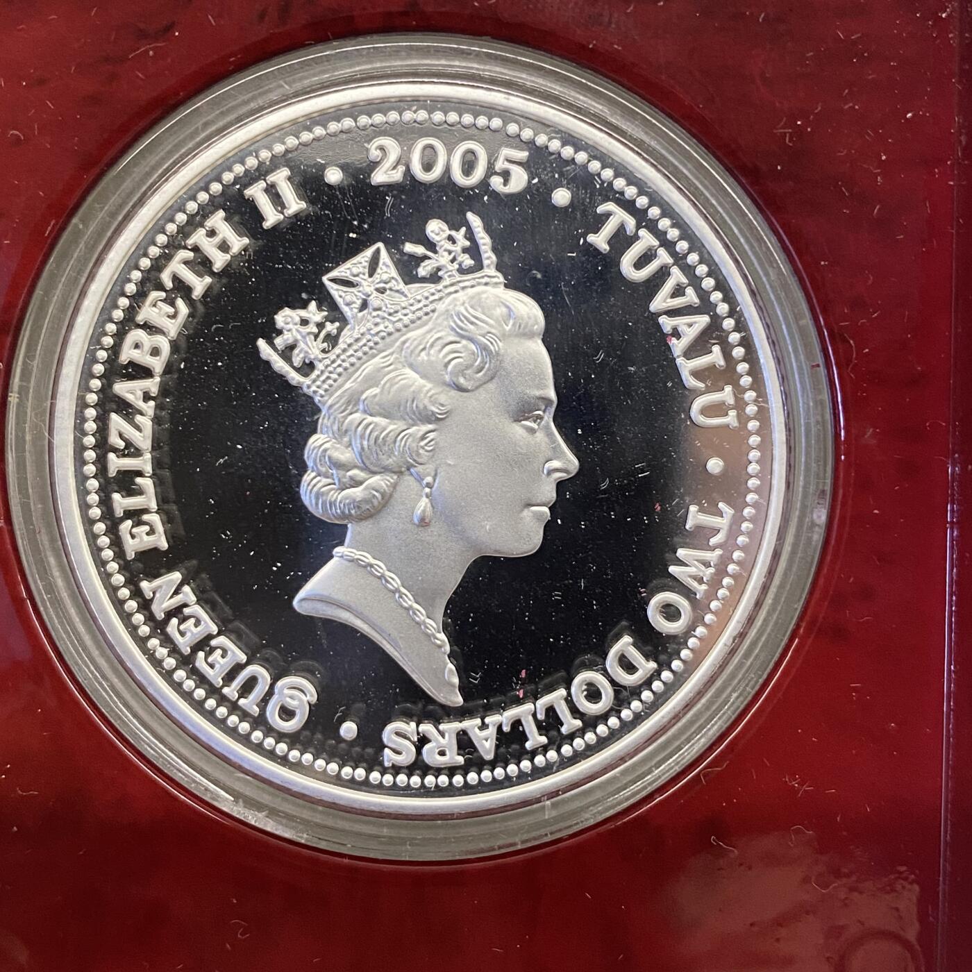 中国台湾省台湾银行图瓦卢2005年生肖鸡1盎司纯银银币 原盒证齐全 中国台湾省台湾银行图瓦卢2005年生肖鸡1盎司纯银银币 原盒证齐全