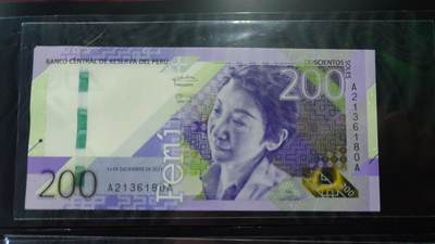 【世界钱币】精选微拍第147期暨2024年第59期 双11专场(2) ～超30款货品汇率起拍 2021年秘鲁200新索尔 全新绝品首发AA冠无47尾号180