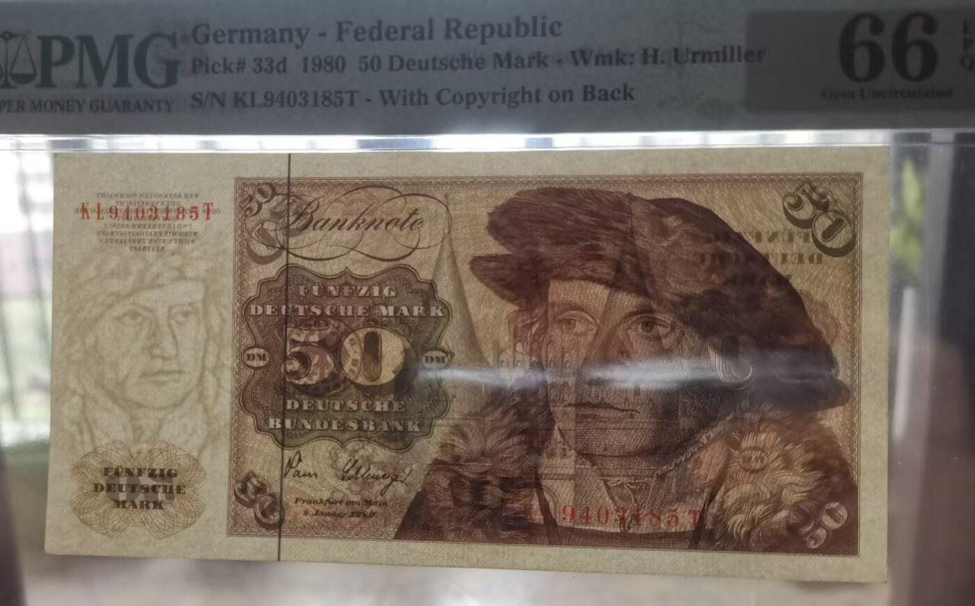 德国1980年50马克纸币全新品OMG66EPQ