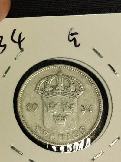 2024年第十六场外国好品散币(免佣金) - 好品瑞典🇸🇪1934年50欧尔银币(G版)