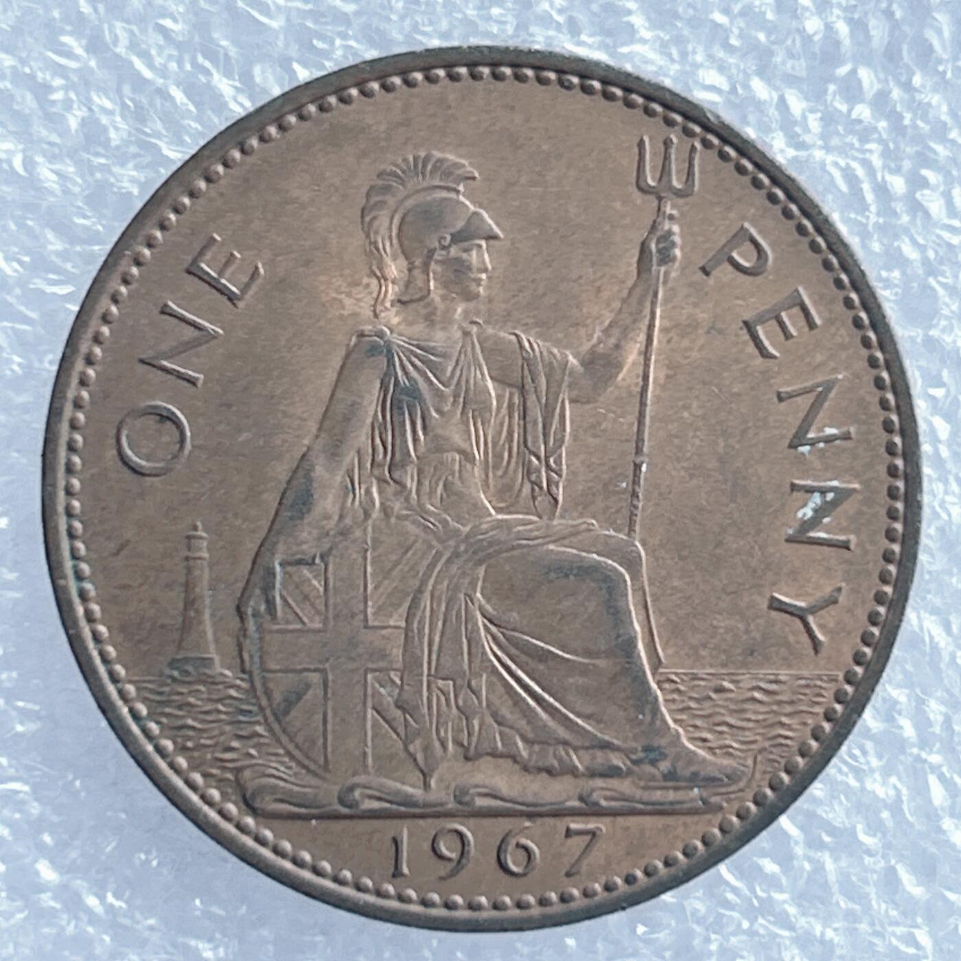 海外回流1元起拍小铺 各国钱币散币场 第18期 英国1967年1便士铜币 带光好品