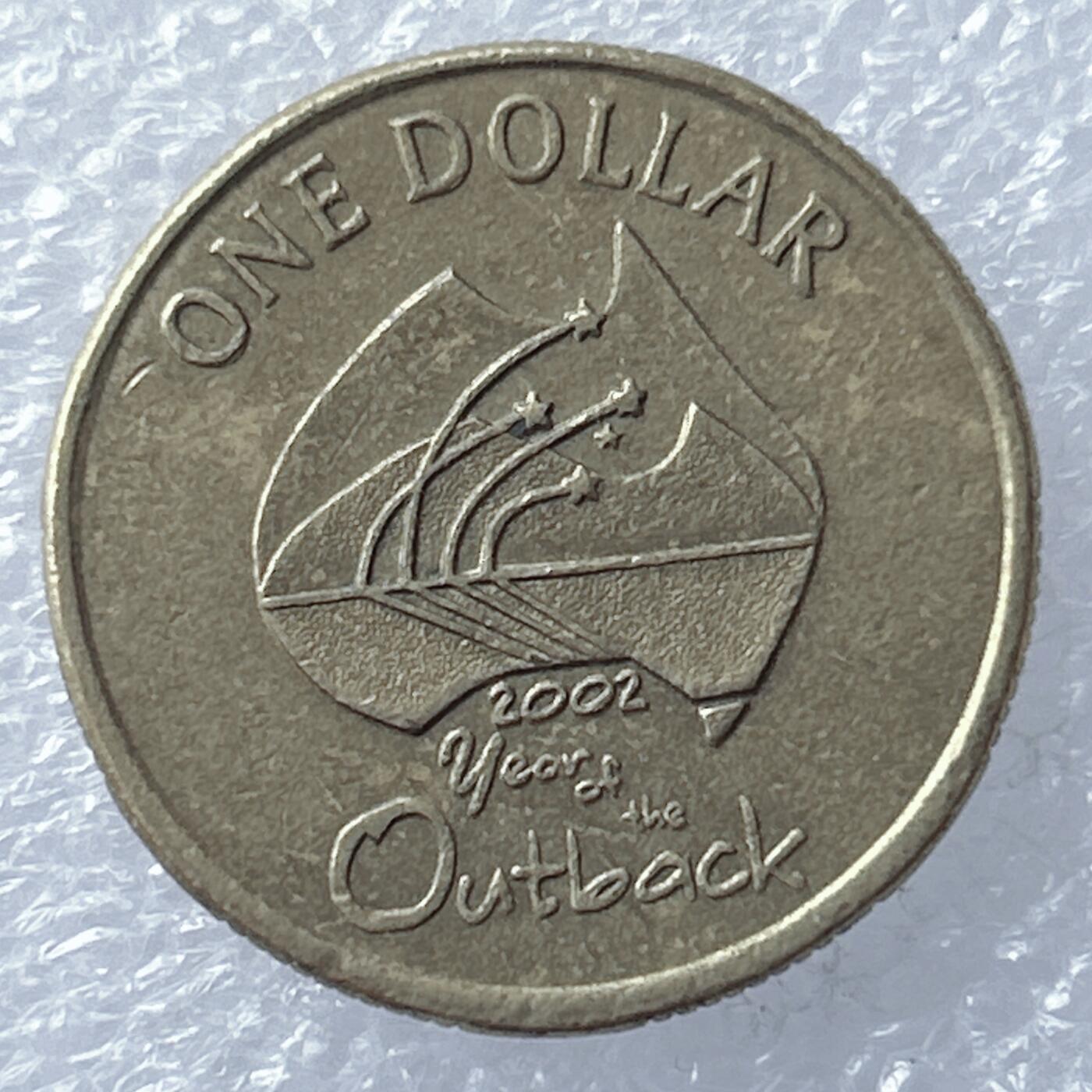 海外回流1元起拍小铺 各国钱币散币场 第18期 2002年澳大利亚1元地图内陆统一纪念铜币