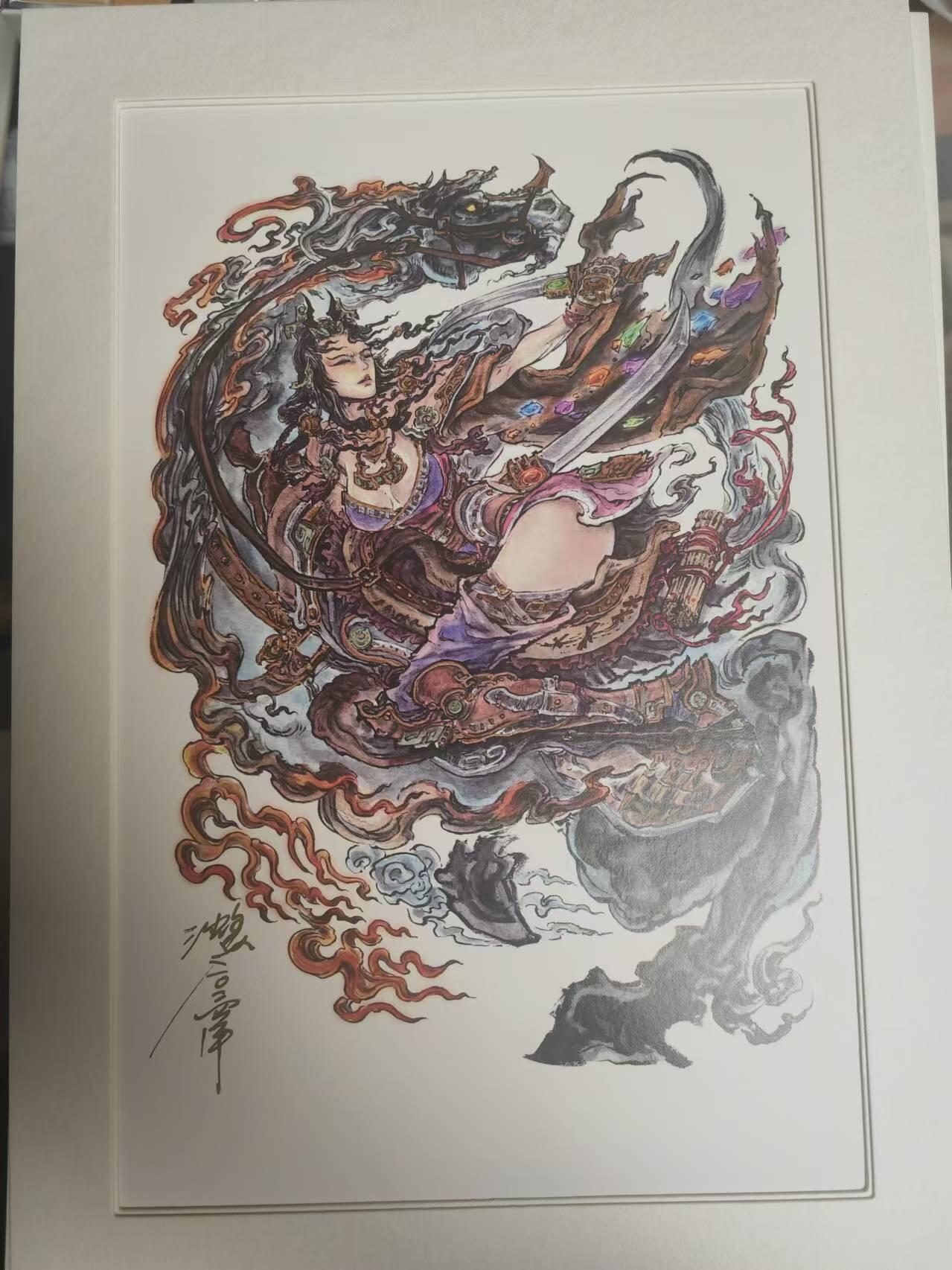 阳大大卡牌超级大甩拍第25期（固定周五晚上八点截拍，持续收拍品，进群福利早知道） 【亲签版画】启读文化 沈鑫 封神 邓婵玉 签名A4版画 编号004/500 实物非常好看，可以拿出入册
