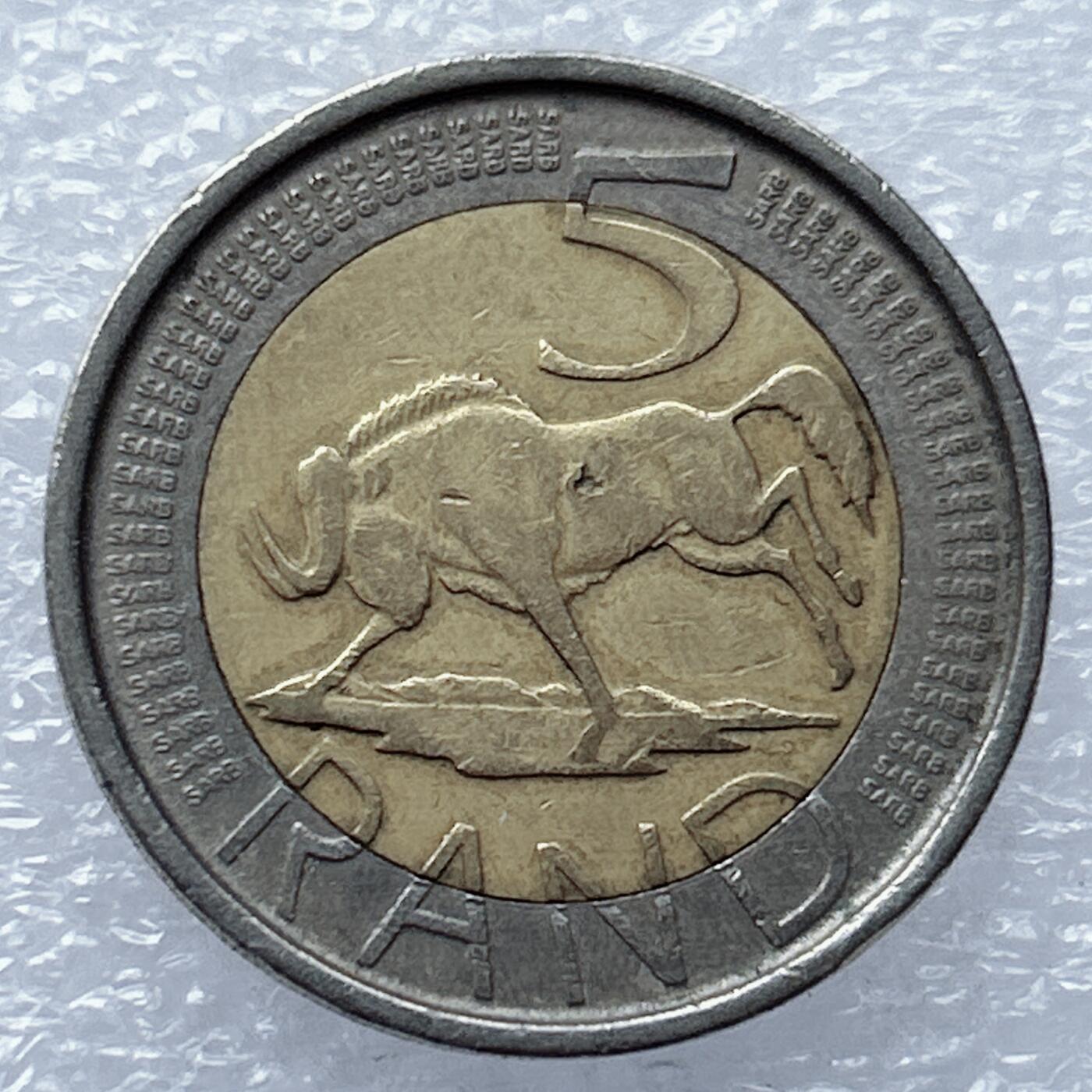 海外回流1元起拍小铺 各国钱币散币场 第18期 南非2005年5兰特角马双色币