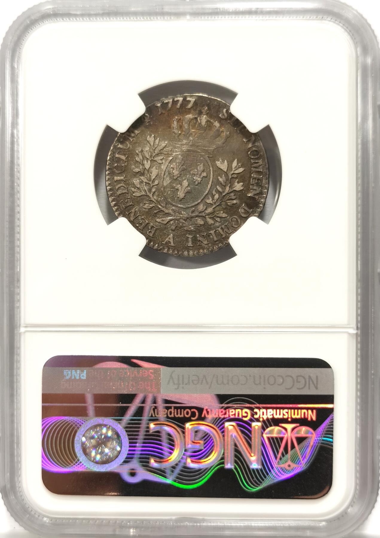 博洋堂世界钱币拍卖第099期（全场包邮） NGC VF35 法国1777A路易十六24索尔银币，唯一冠军分，大特年，发行量5010，克书都没有价格参考，十分稀少！
