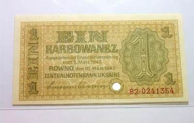 德国第三帝国占乌克兰1942年1卡博瓦内斯（等同1马克） 爽品 - 德国第三帝国占乌克兰1942年1卡博瓦内斯（等同1马克） 爽品