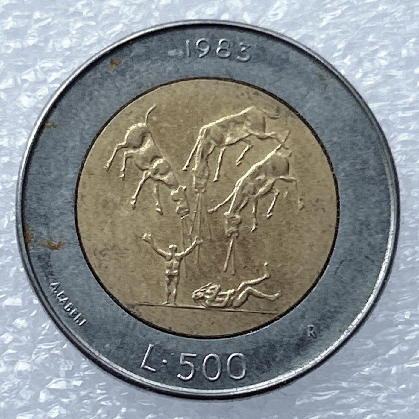 海外回流1元起拍小铺 各国钱币散币场 第18期 圣马力诺1983年500里拉双色币核战争威胁纪念币