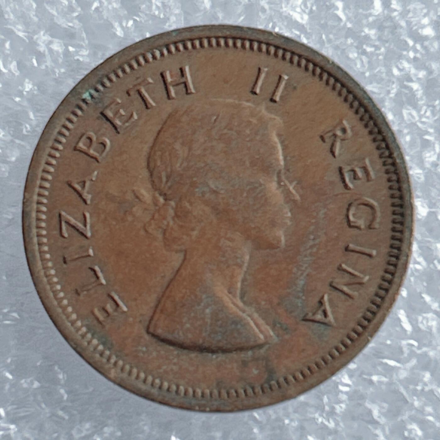 海外回流1元起拍小铺 各国钱币散币场 第18期 英属南非1958年1/4便士铜币 伊丽莎白二世