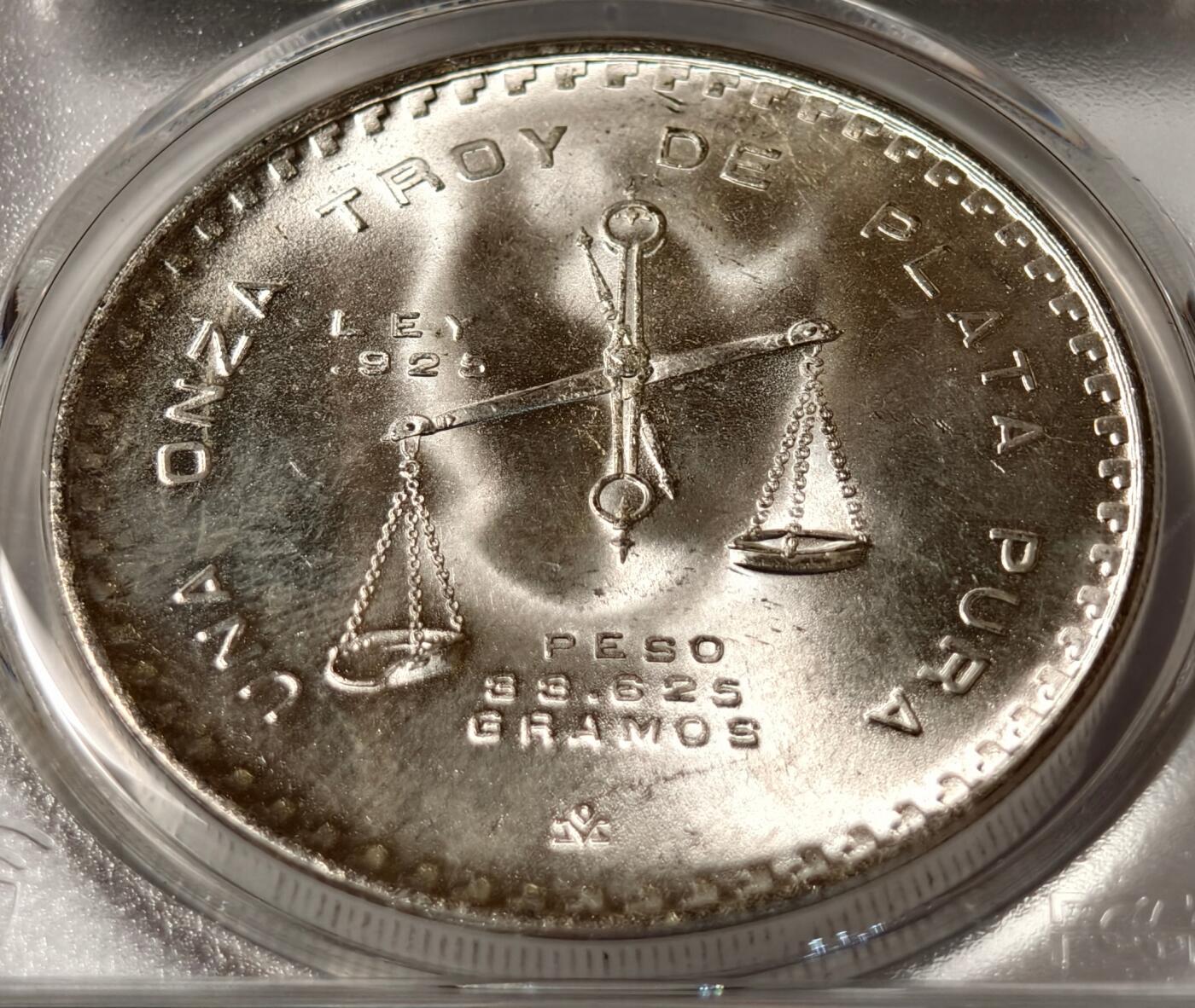 紫瑗钱币——第514期 墨西哥 1979年 MO 天平铸币机 银币 1盎司 PCGS MS65