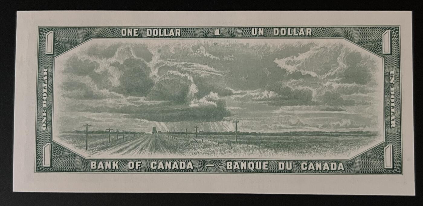 珑诚汇·乐淘淘 世界纸币拍卖 第32期 低佣场 『J/F 1389756』加拿大1954年纸币 1元 乱蛇号 女王钞 全新UNC