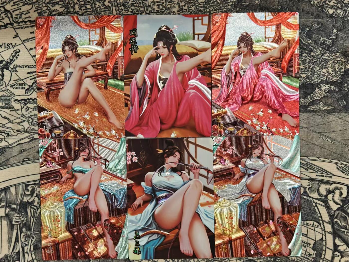 龍虎11（本店邮费8元，满120元或满5件包邮，不支持寄存服务，介意勿拍） 半粗卡6张 奇点-扈三娘&阎婆惜近景棉袄&清凉版本