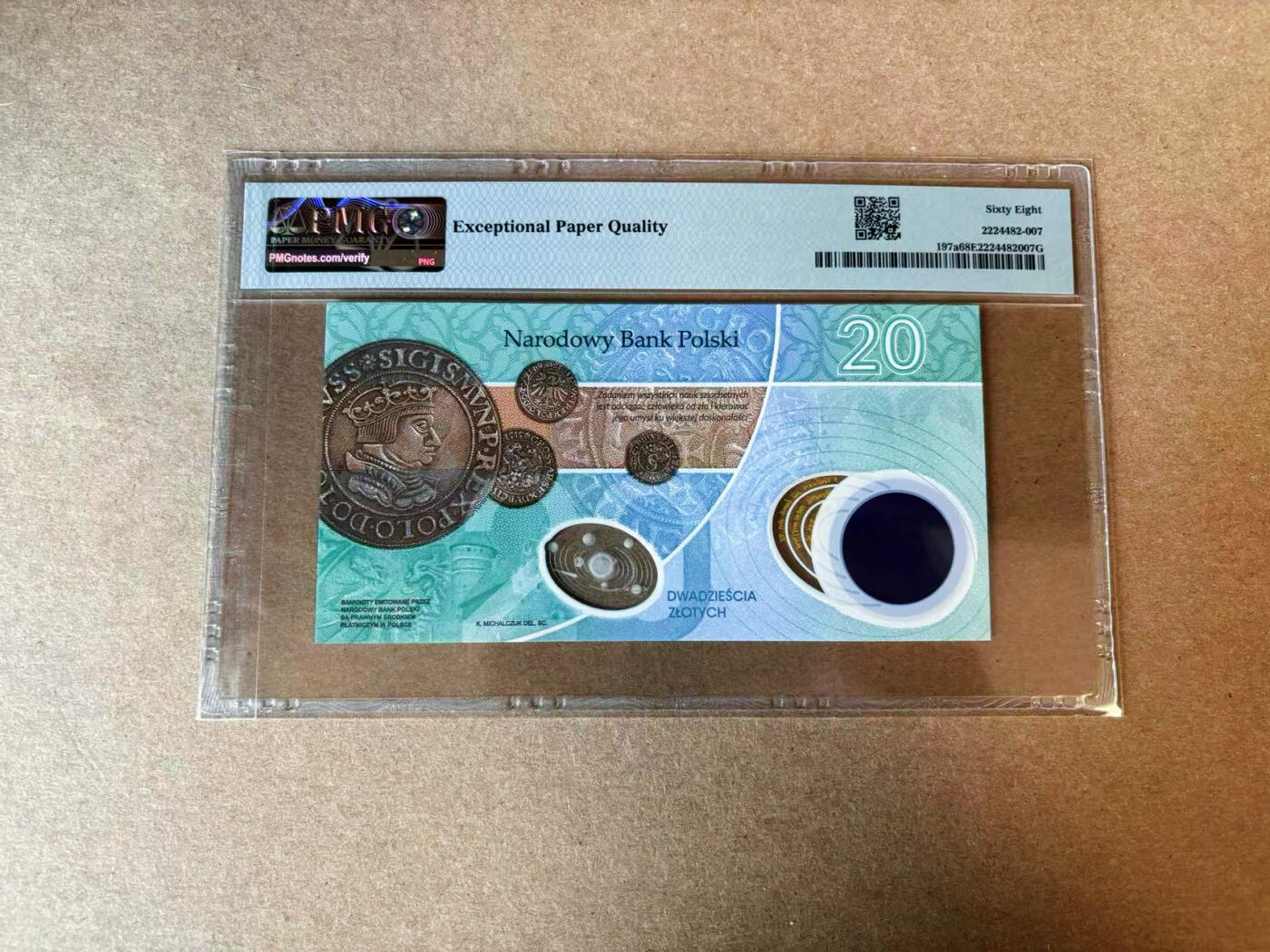 【Blue Auction】✨世界纸币精拍第574期【精】 【倒置号】波兰 2022年20兹罗提 PMG68EPQ 超高分 哥白尼纪念钞
