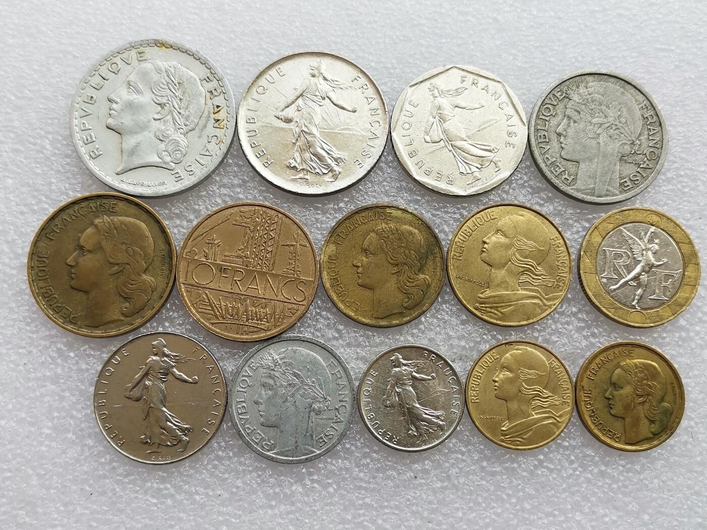 第一海外回流一元起拍收藏 散集专场 第136期. 法国硬币14枚