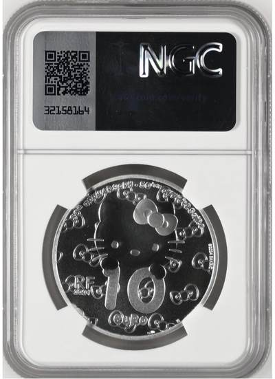 S&S Numismatic世界钱币-拍卖 第126期  法国2024年 Hello Kitty问世50周年 10欧元彩色精制纪念银币NGC PF70UC首期蓝标，冠军分， 盒证齐全