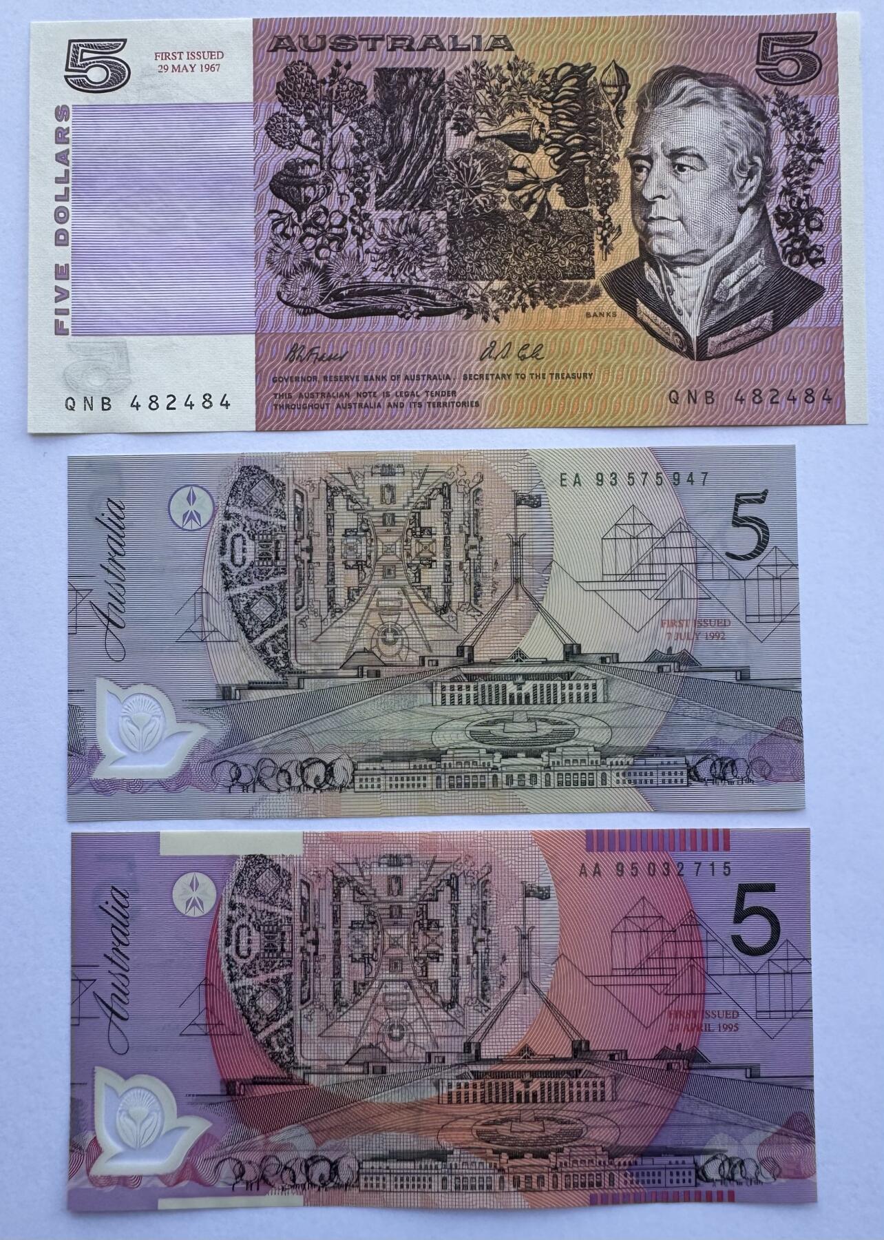 2026第3场（总第230期）：精品测试钞、外钞综合场 红字版“澳大利亚5元面值发行30周年”加盖版塑料纪念钞册装UNC（波浪边）