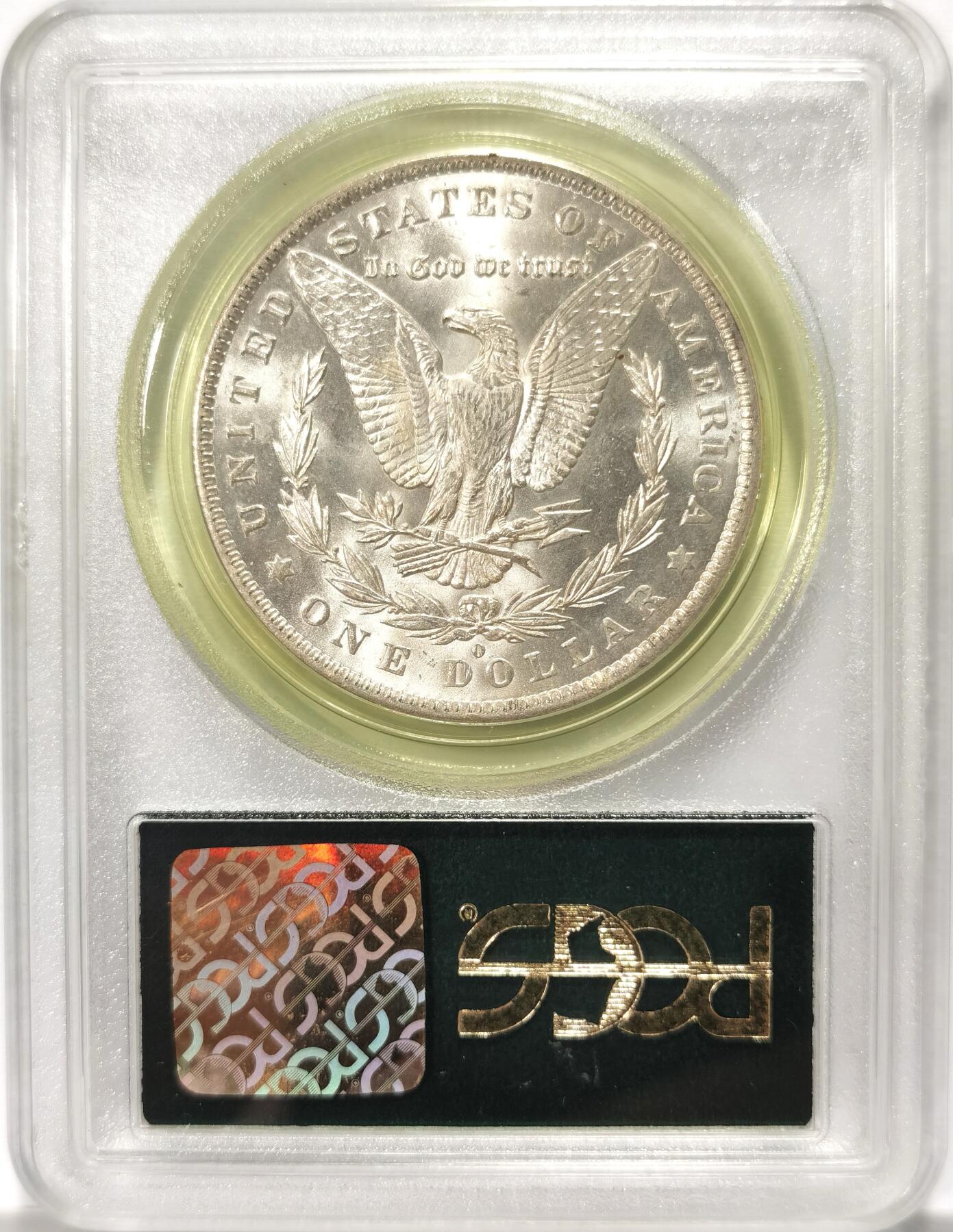 博洋堂世界钱币拍卖第099期（全场包邮） PCGS MS64 美国1884-O摩根大银币，少见7位数绿标老盒