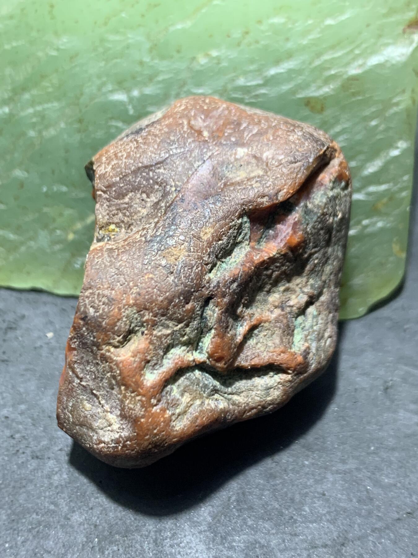 精美铁红皮冰飘开窗料南红玛瑙原石一颗