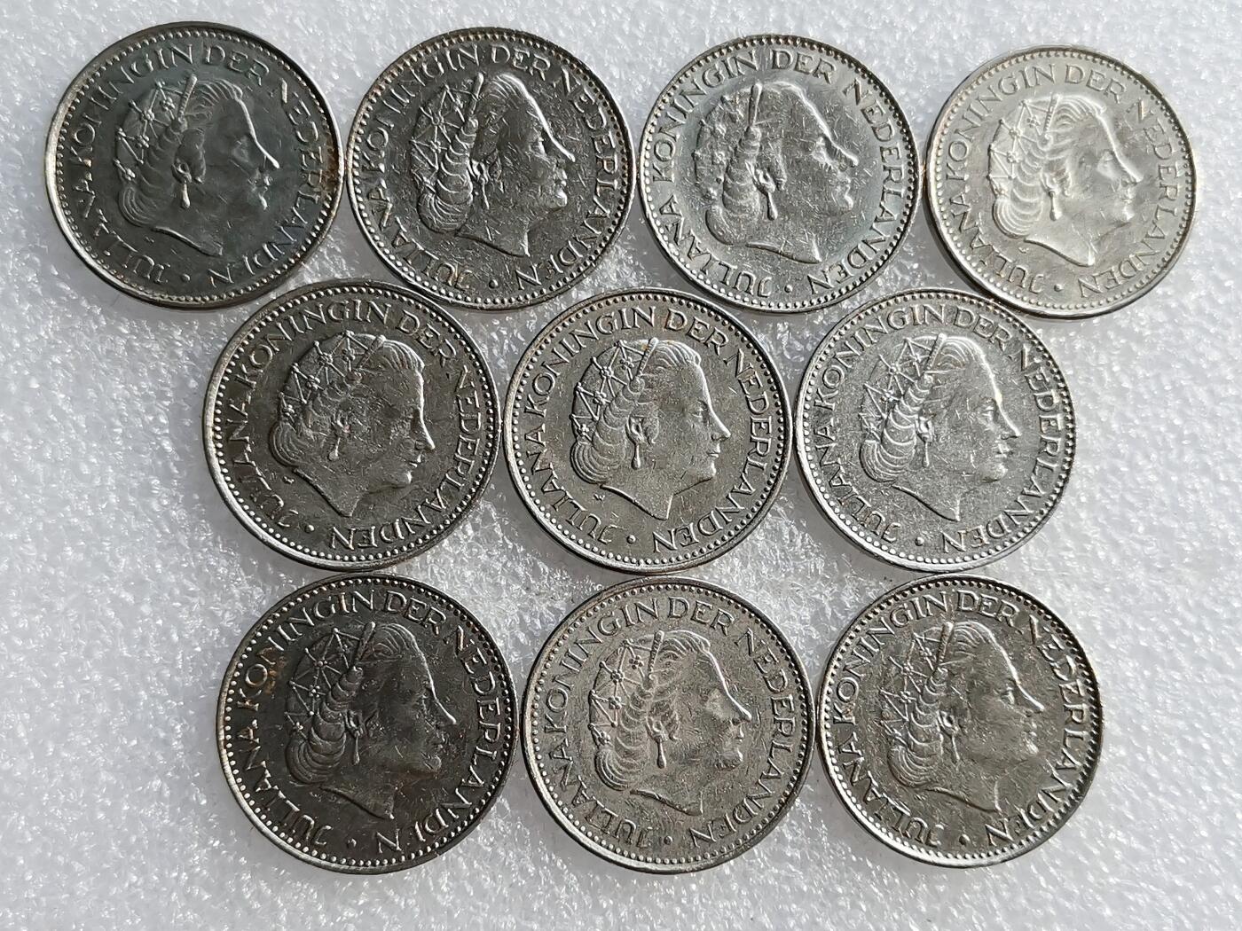 第一海外回流一元起拍收藏 散集专场 第136期. 荷兰1盾 10枚