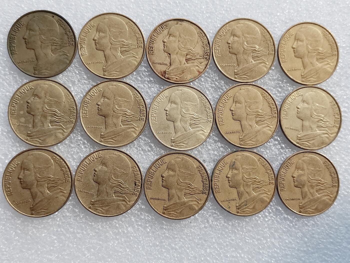 第一海外回流一元起拍收藏 散集专场 第136期. 法国20分 15枚